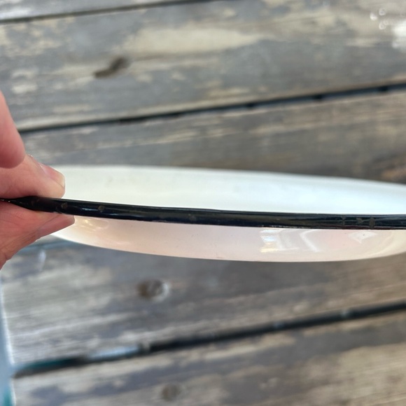 Antique Enamelware Child’s Plate Rare Darling Spring Decor Primitive Cou… - Picture 10 of 14